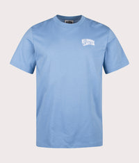 Small Arch Logo T-Shirt: Powder Blue White Logo 