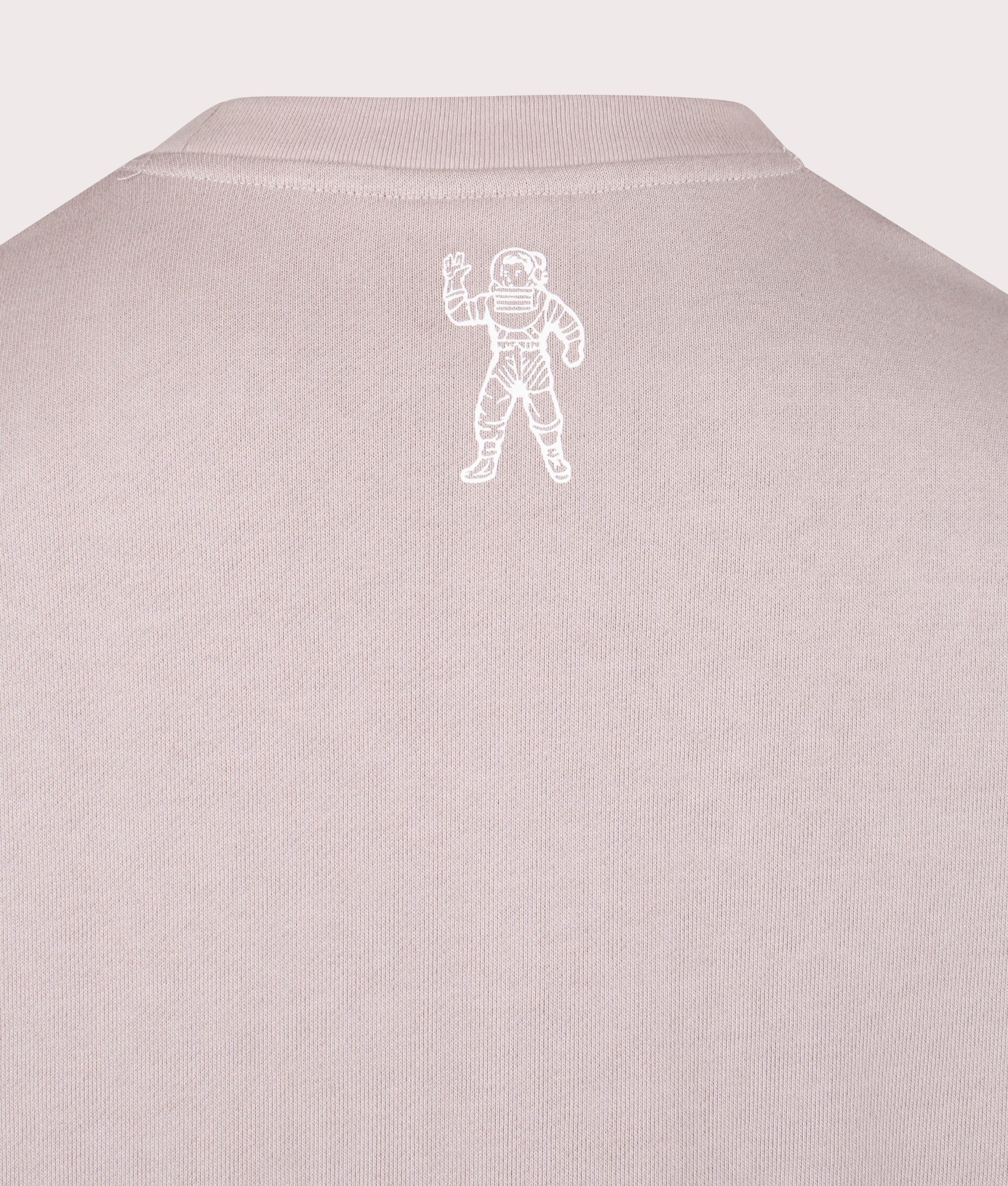 Small Arch Logo Sweatshirt in Flat Grey. 100% Cotton | Billionaire Boys Club | Shot at EQVVS | Back detail shot 
