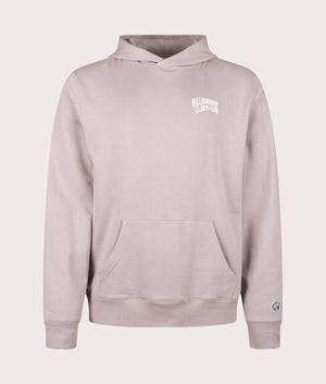 Small Arch Logo Hoodie in Flat Grey. 100% Cotton | Billionaire Boys Club | Shot at EQVVS | Front shot 