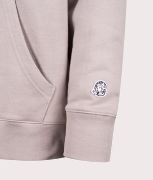 Small Arch Logo Hoodie in Flat Grey. 100% Cotton | Billionaire Boys Club | Shot at EQVVS | Front left cuff detail shot 