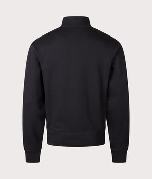 Woven Patch Quarter Zip Sweatshirt in Black. 100% Cotton | Billionaire Boys Club | Shot at EQVVS | Back shot 