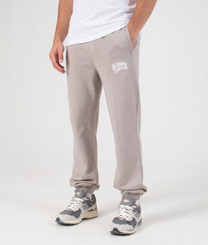 Small Arch Logo Joggers in Flat Grey | 100% Cotton | Billionaire Boys Club | EQVVS | Front angle model shot 