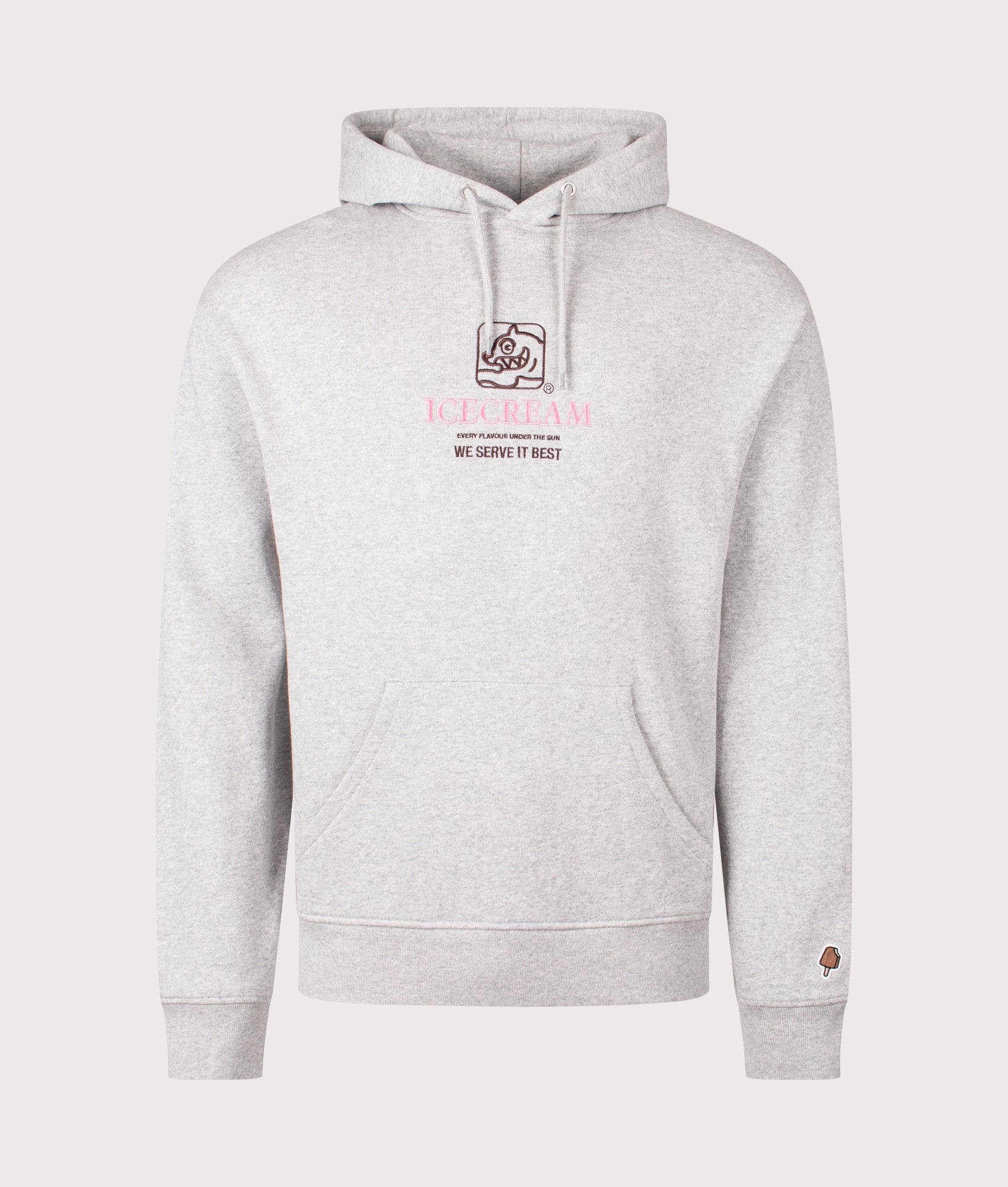Serve It Best Hoodie in Heather Grey | ICECREAM | Shot by EQVVS | Front shot.