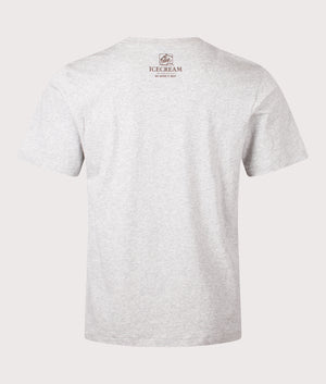 Serve It Best T-Shirt by ICE CREAM in Heather Grey. Shot by EQVVS. Back shot.