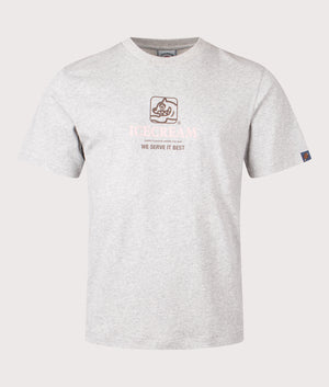 Serve It Best T-Shirt by ICE CREAM in Heather Grey. Shot by EQVVS. Front shot.