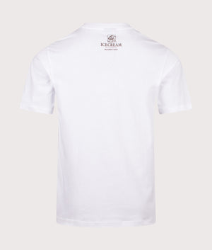 Serve It Best T-Shirt by ICE CREAM, in White. Shot by EQVVS. Back shot.