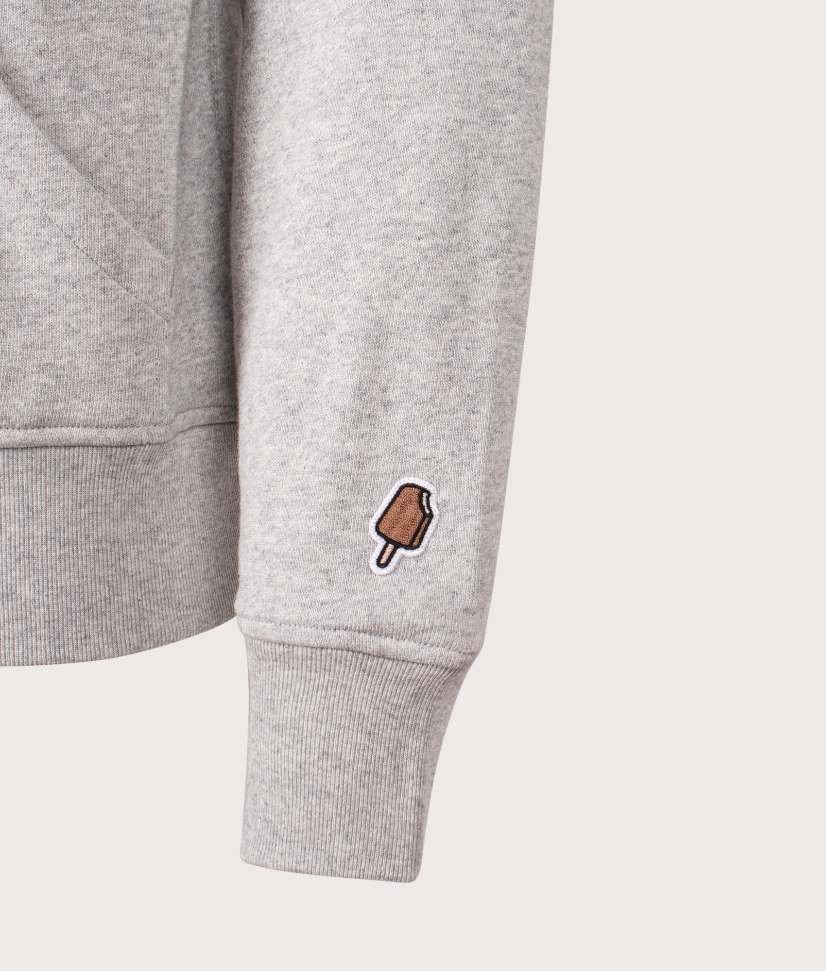 Woodland Camo Running Dog Hoodie by ICE CREAM in Grey. Shot by EQVVS. Detail shot.
