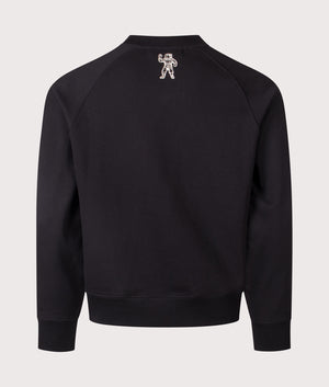 Emblem Sweatshirt by Billionaires Boys Club in Black. Shot by EQVVS. Back shot.