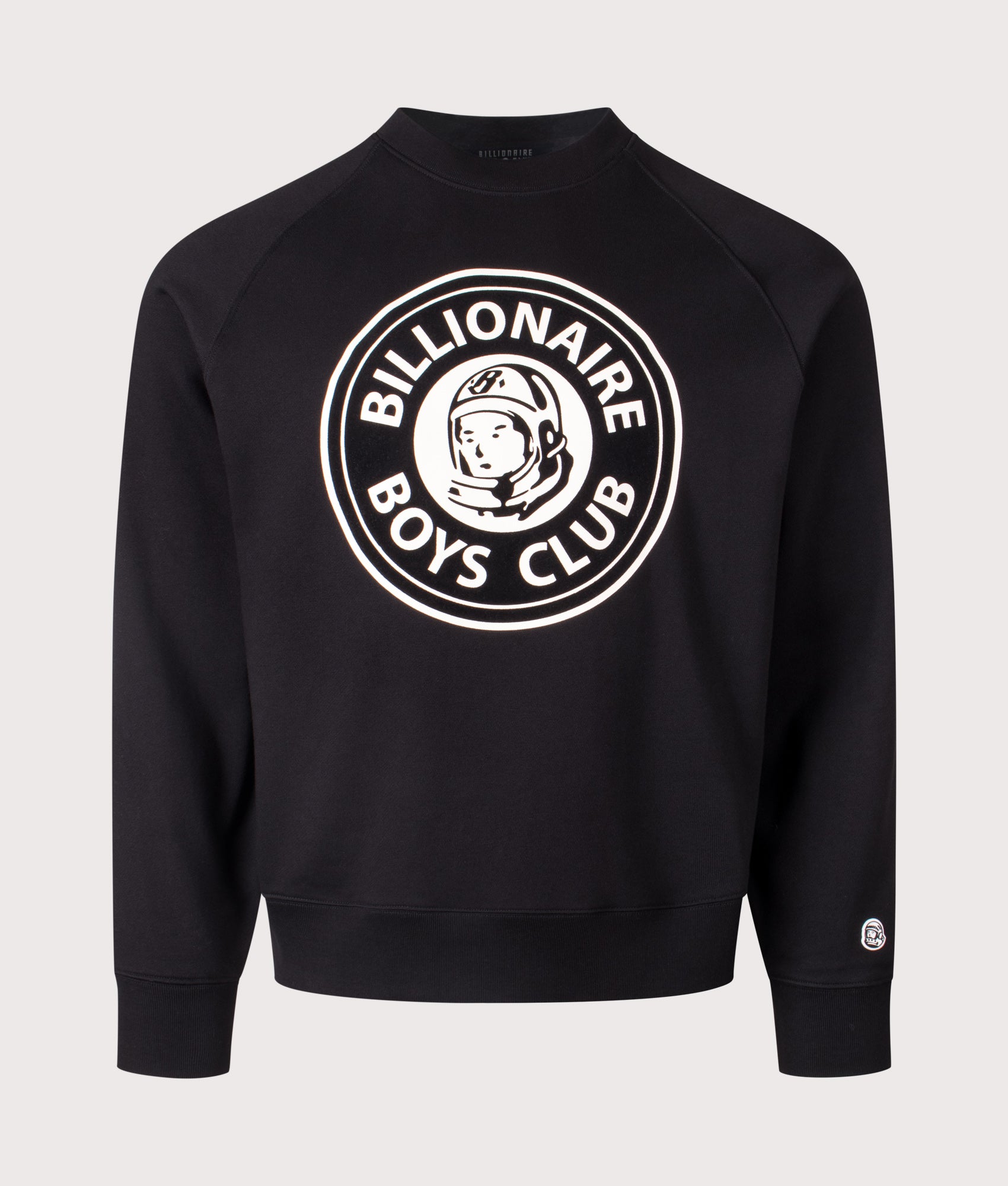 Emblem Sweatshirt by Billionaires Boys Club in Black. Shot by EQVVS. Front shot.