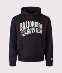 Tri-Tone Arch Logo Hoodie: Black 