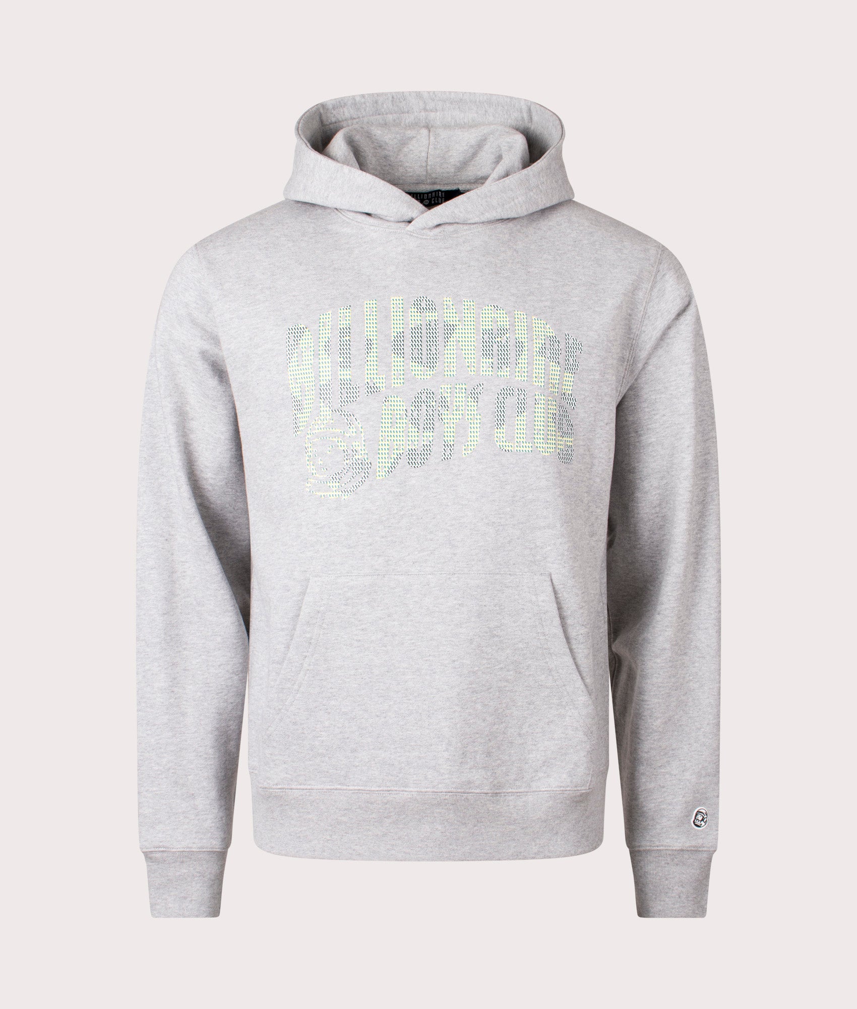 Tri-Tone Arch Logo Hoodie in Heather Grey . 100% Cotton | Billionaire Boys Club | Shot at EQVVS | Front shot 