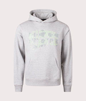 Tri-Tone Arch Logo Hoodie in Heather Grey . 100% Cotton | Billionaire Boys Club | Shot at EQVVS | Front shot 