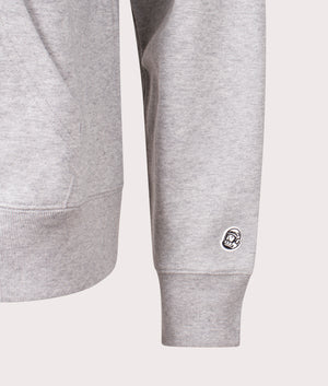 Tri-Tone Arch Logo Hoodie in Heather Grey . 100% Cotton | Billionaire Boys Club | Shot at EQVVS | Front cuff detail shot 