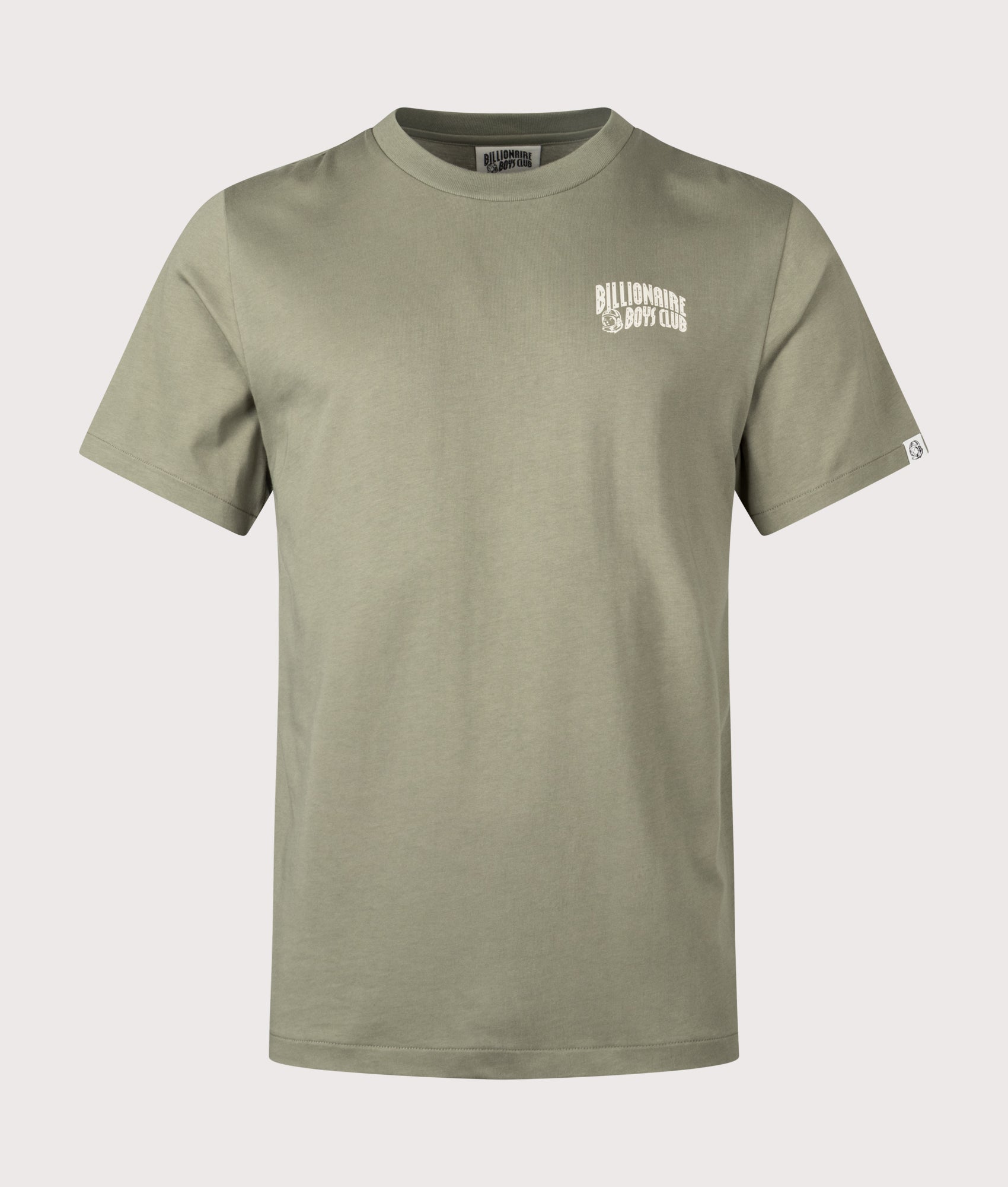 Small Arch Logo T-Shirt in Olive/Ecru | 100% Cotton | Billionaire Boys Club | EQVVS | Front shot 