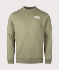 Small Arch Logo Sweatshirt: Olive/Ecru 
