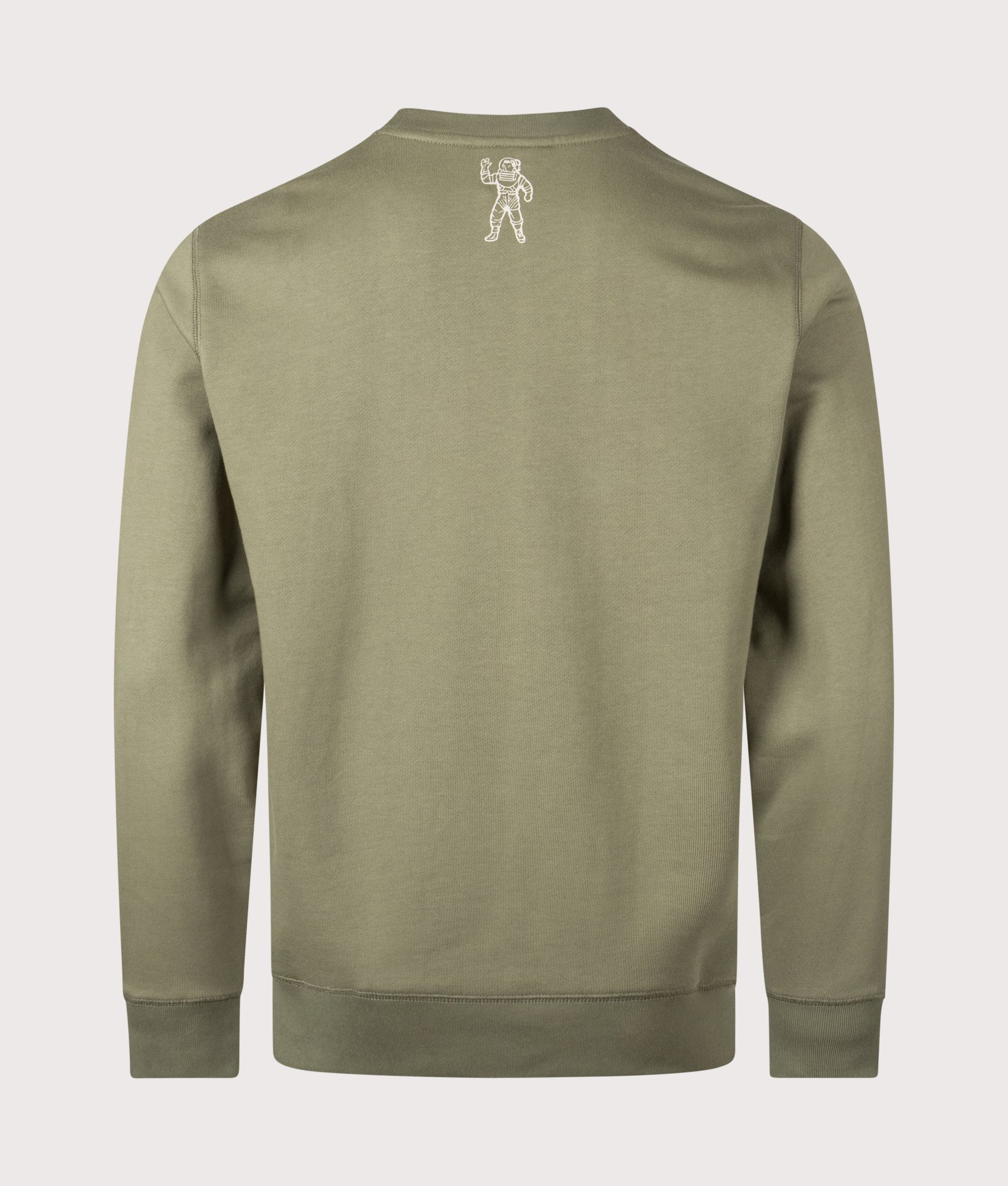 Small Arch Logo Sweatshirt in Olive/Ecru | 100% Cotton | Billionaire Boys Club | EQVVS | Back shot