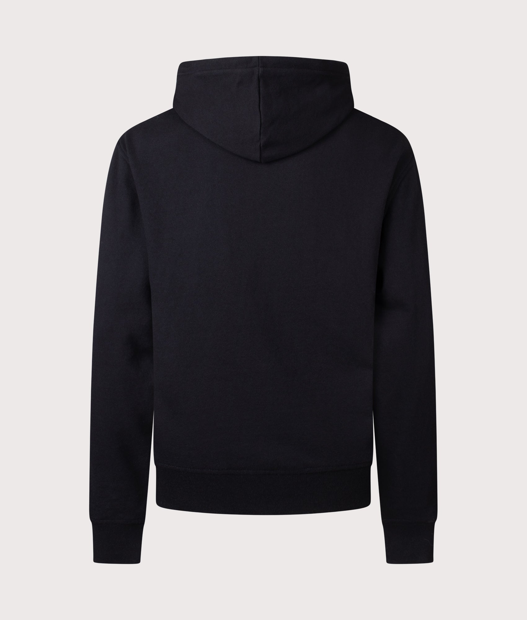 ICECREAM Choc Chip Running Dog Hoodie in Black at EQVVS Menswear. Back shot.