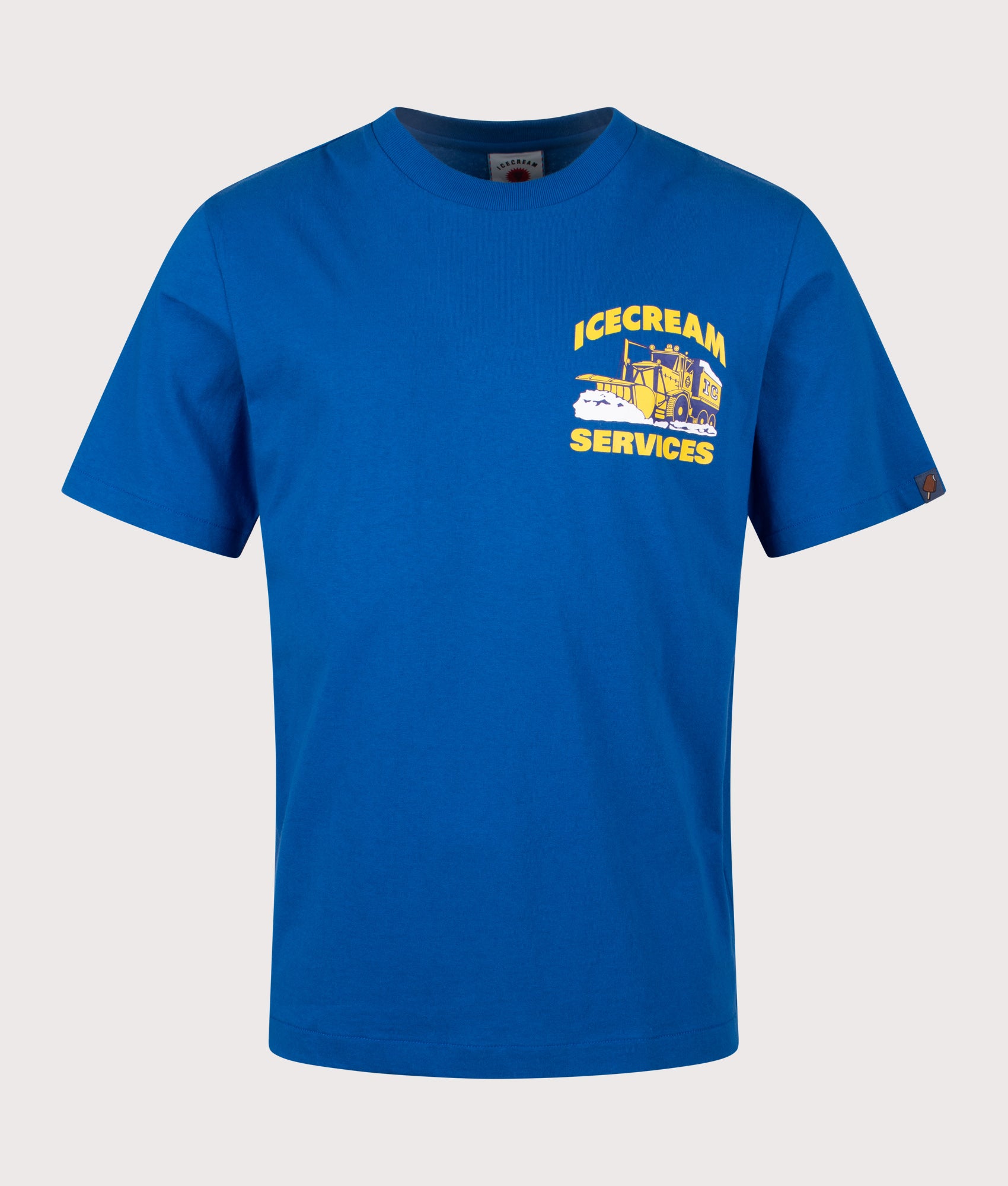 ICECREAM IC Servercies T-Shirt in Blue at EQVVS Menswear. Front shot.