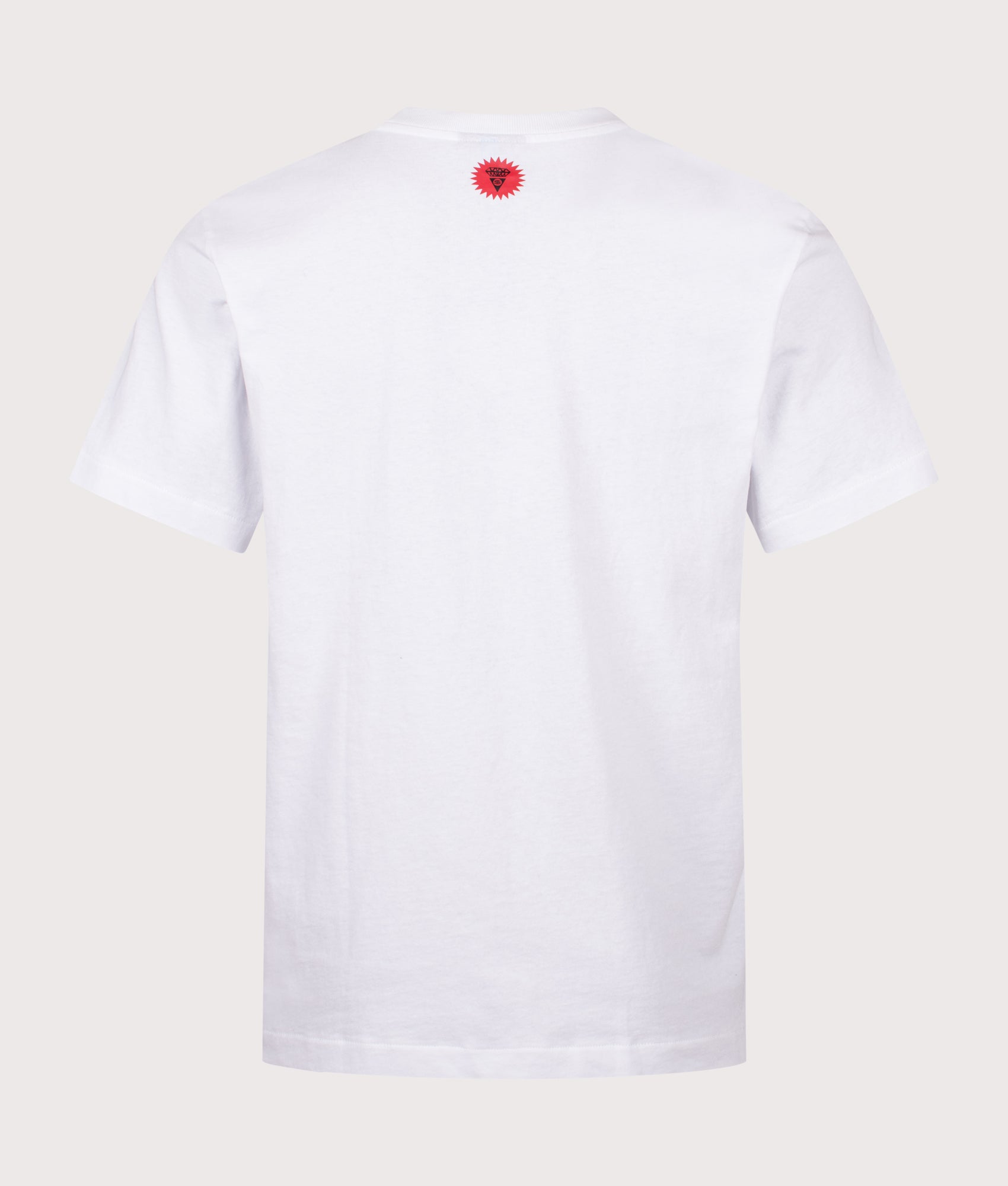 Billionaire Boys Club Choc Chip Running Dog T-Shirt in White at EQVVS Menswear. Back shot.