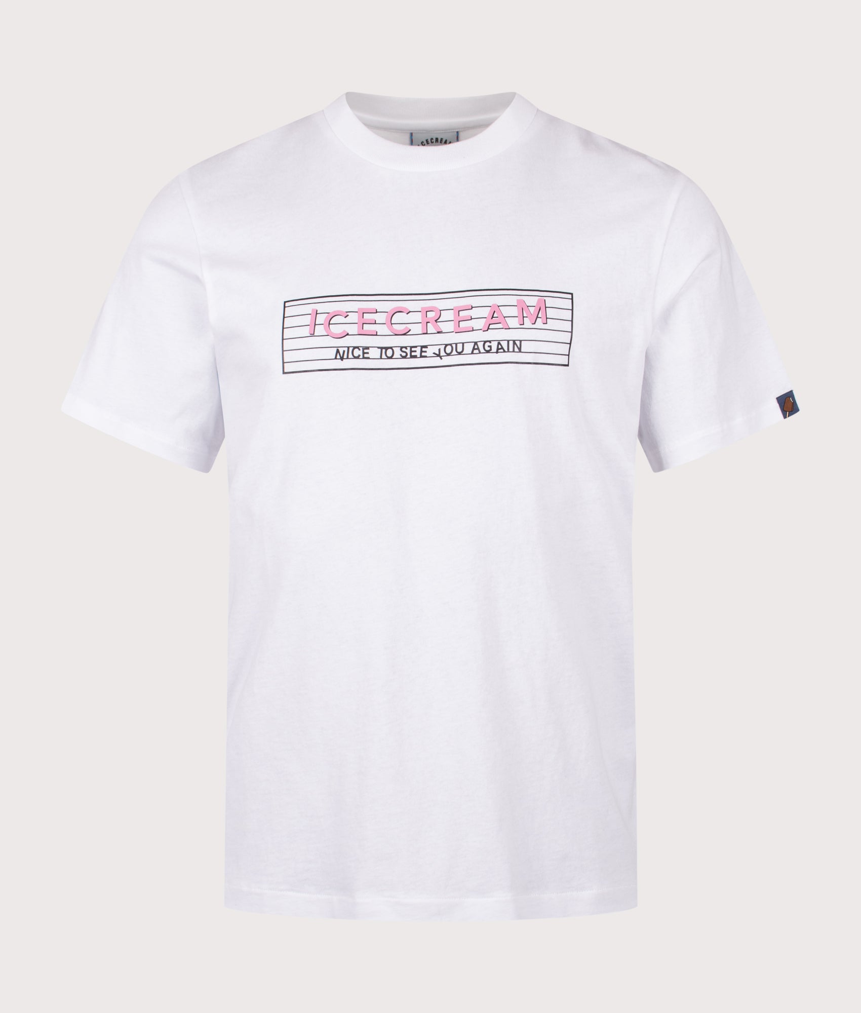 ICECREAM Nice to you T-Shirt in White at EQVVS Menswear. Front shot.