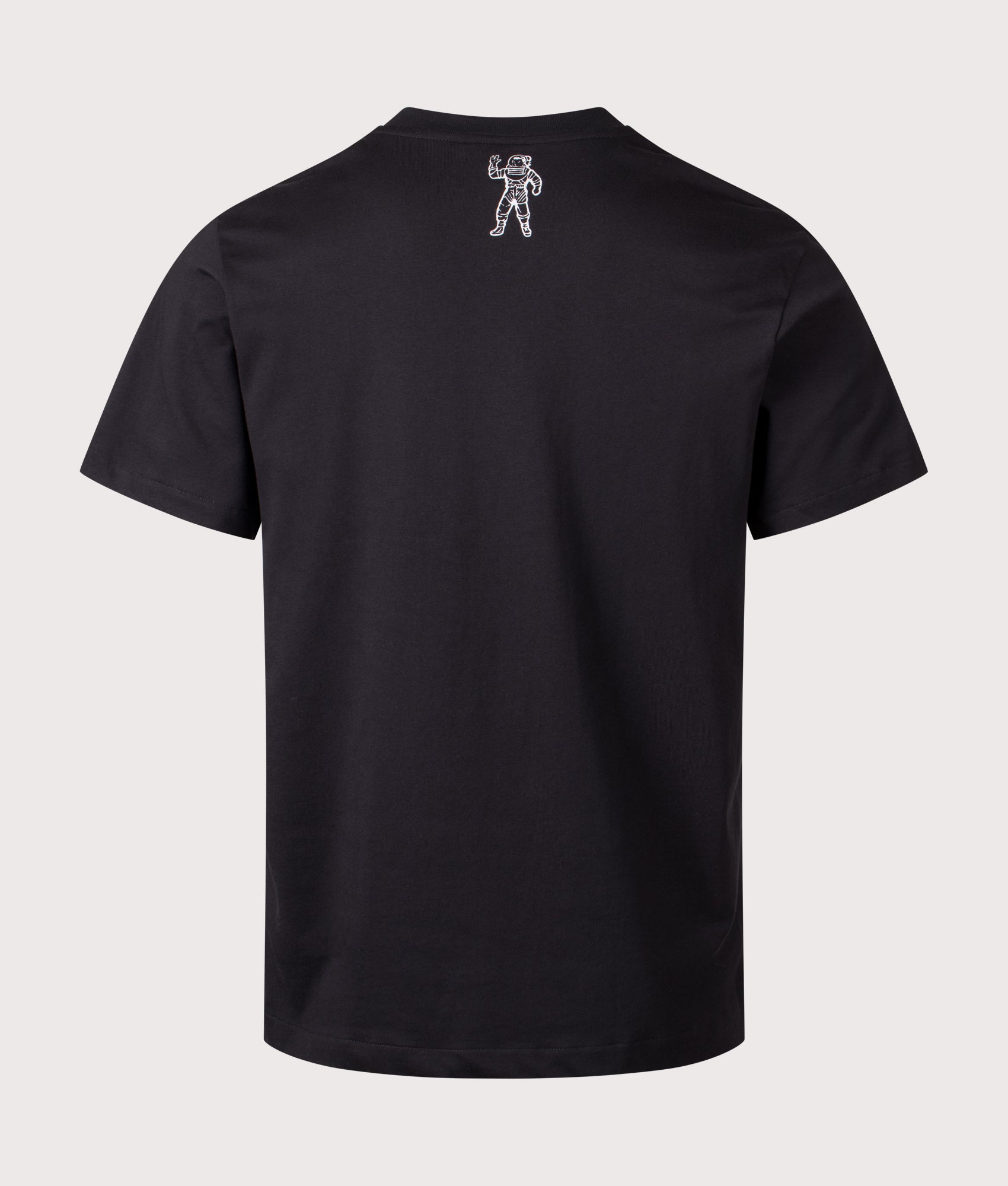 Billionaire Boys Club Oversized fit Distorted Arch Logo T-Shirt in Black at EQVVS Menswear. Back shot.