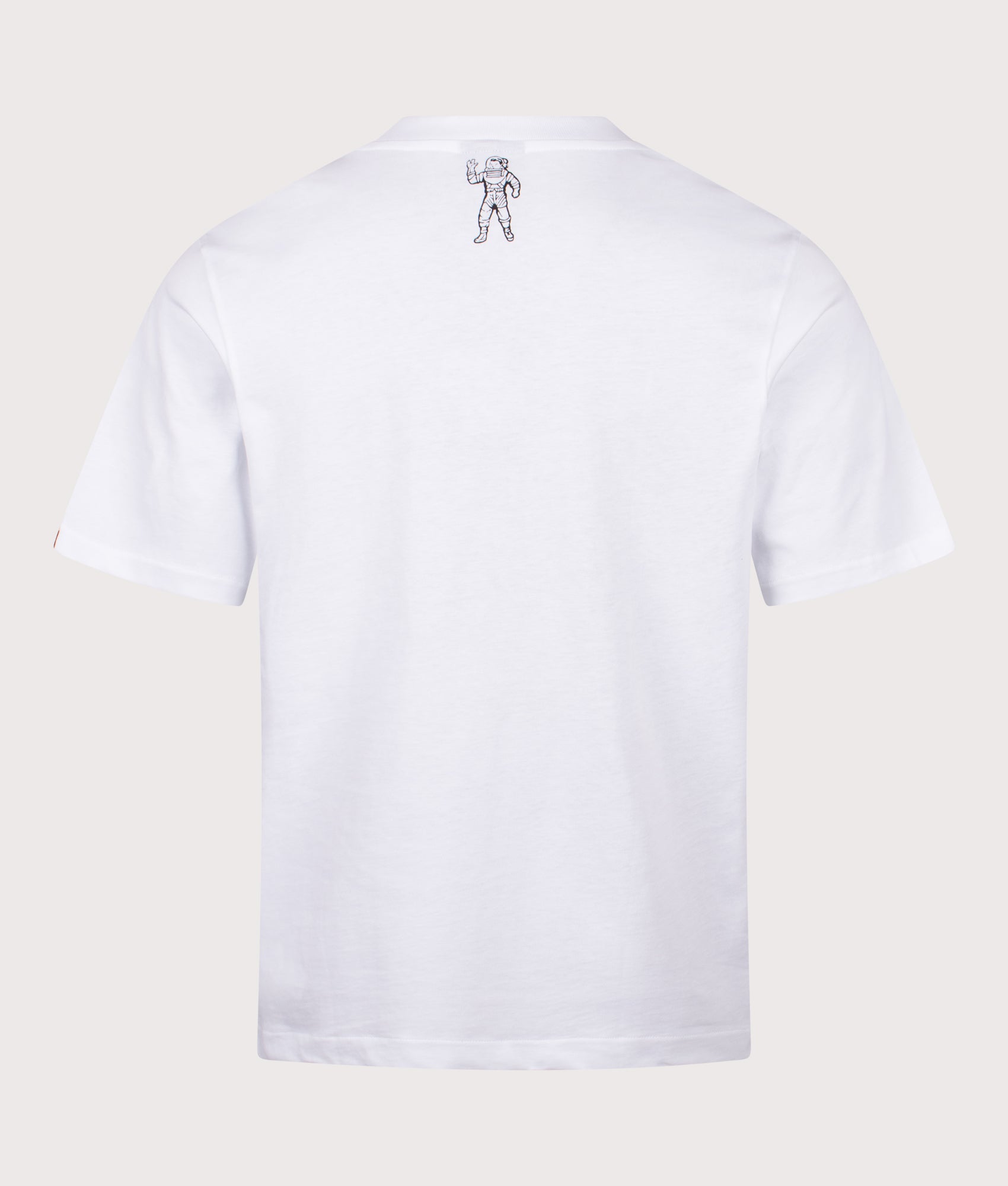 Billionaire Boys Club Oversized fit Distorted Arch Logo T-Shirt in White at EQVVS Menswear. Back shot.