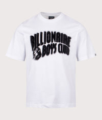 Oversized Distorted Arch Logo T-Shirt: White 