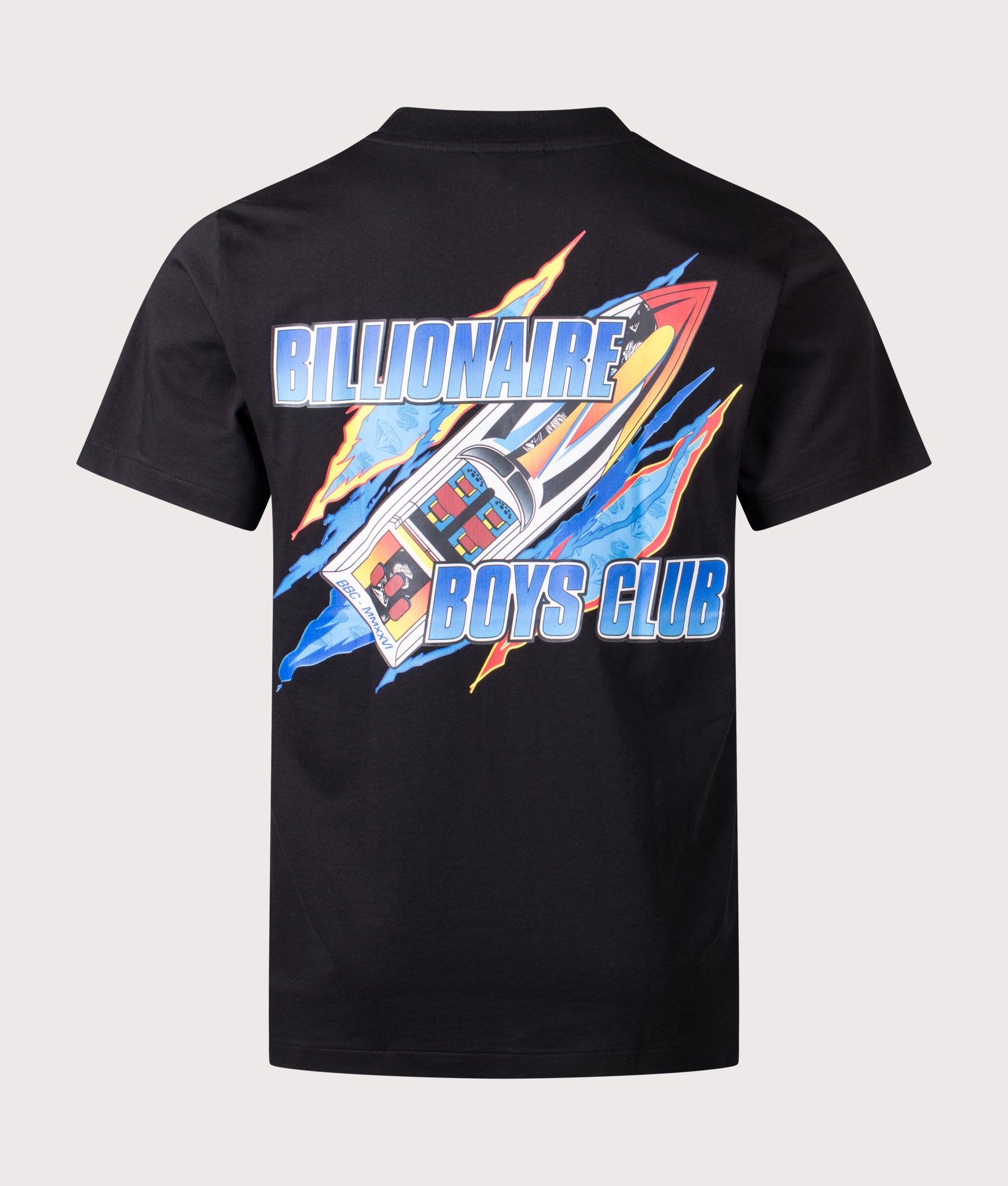 Billionaire Boys Club Speed Ripper T-Shirt in Black at EQVVS Menswear. Back shot.