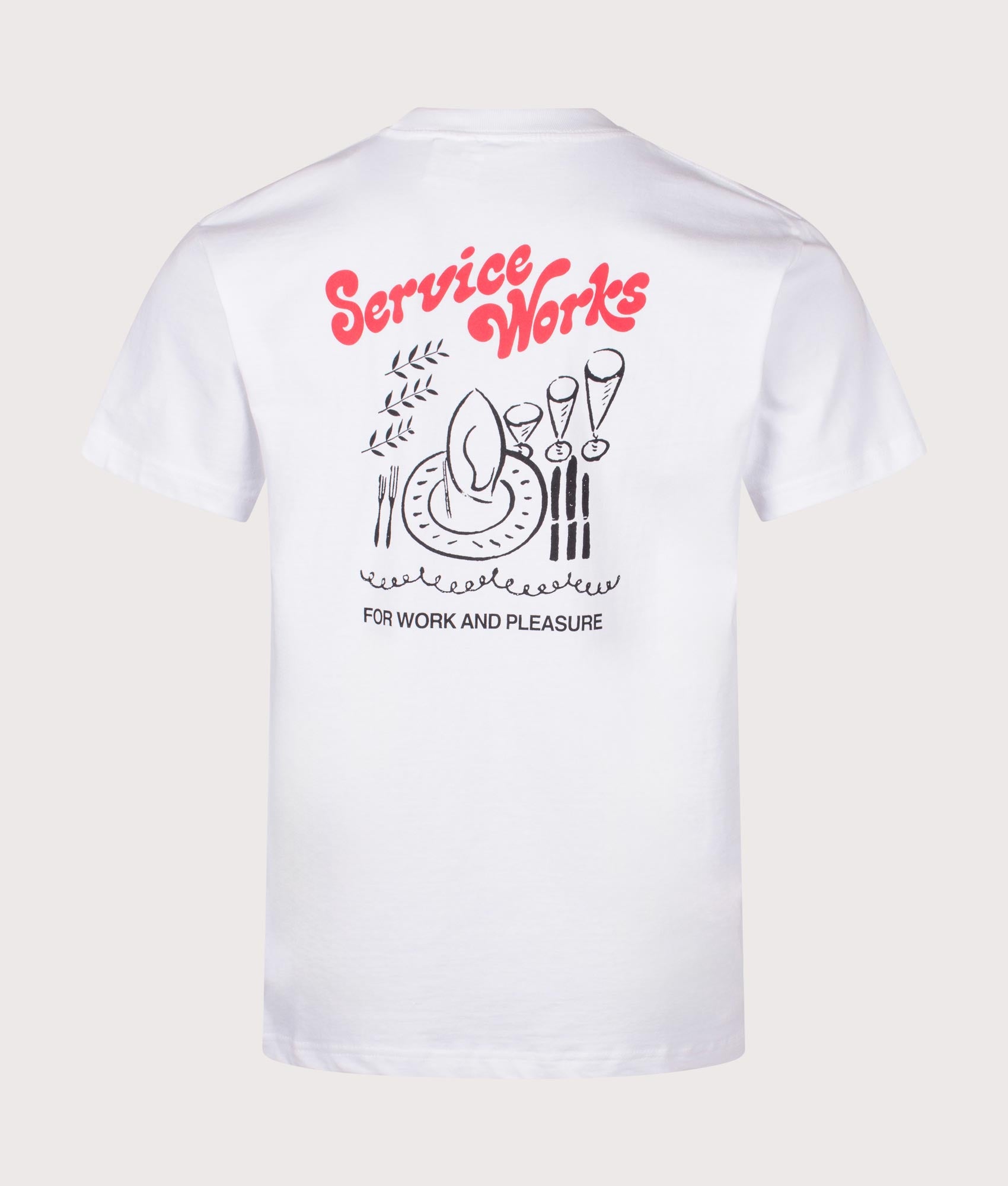 Work and Pleasure T-Shirt.Shot by EQVVS. Back Shot.