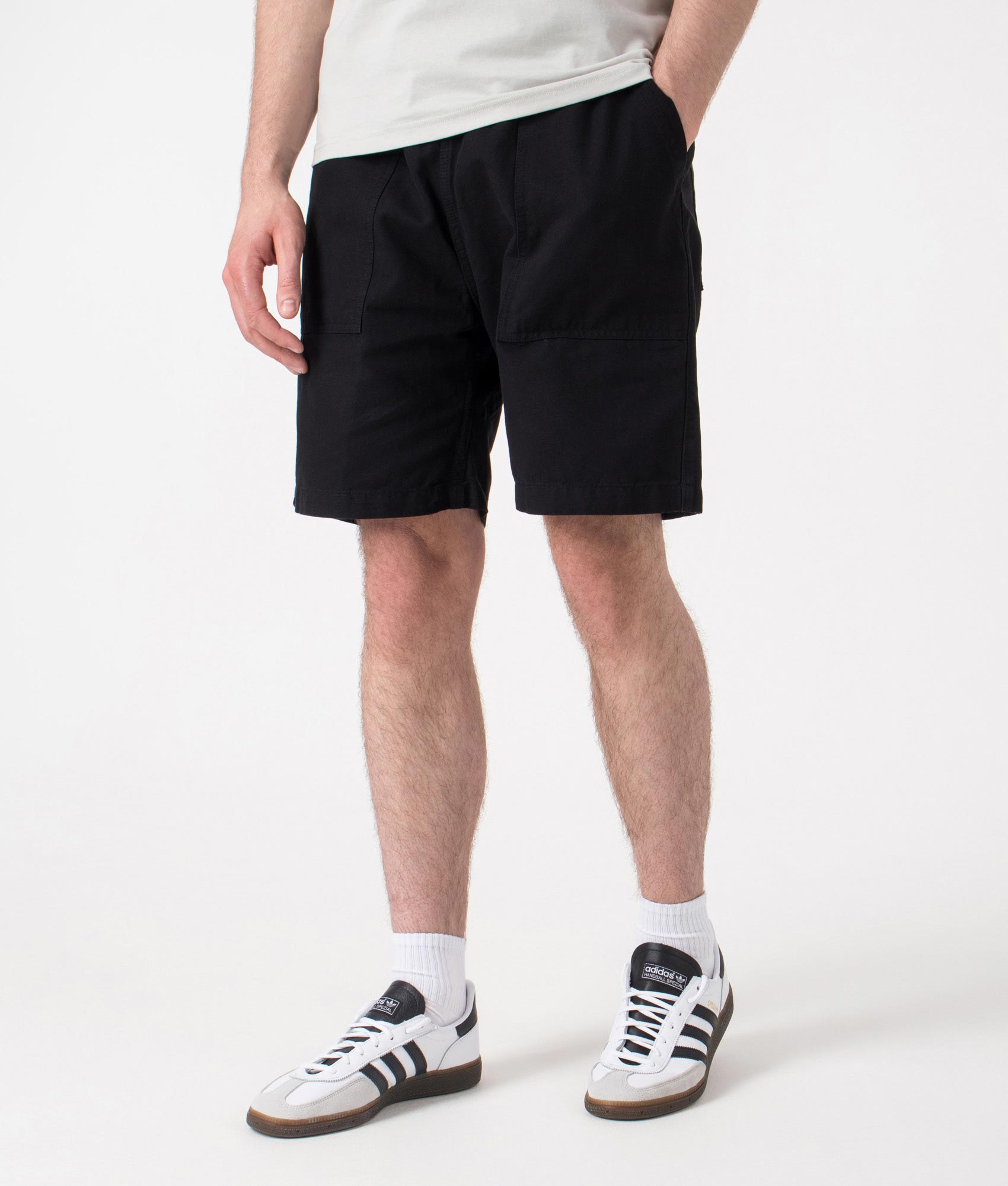Canvas Chef Shorts. Shot by EQVVS. Angled shot.