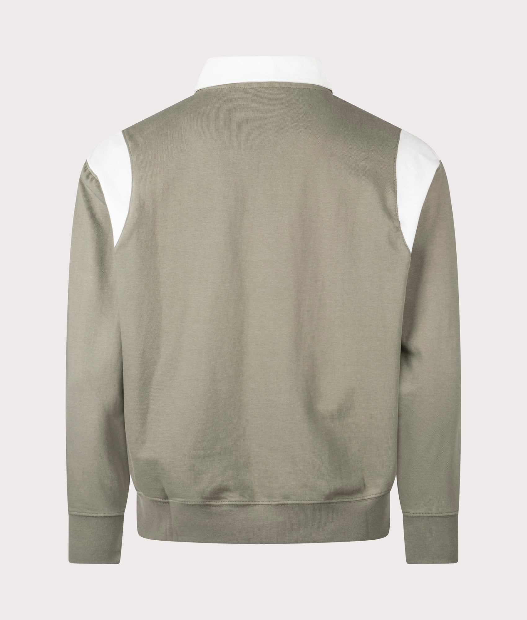 Bistro Polo Shirt by Service Works in Olive. Shot by EQVVS. Back shot.