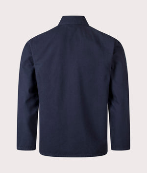 Canvas Chore Shirt by Service Works in Dark Navy. Shot by EQVVS. Back shot.