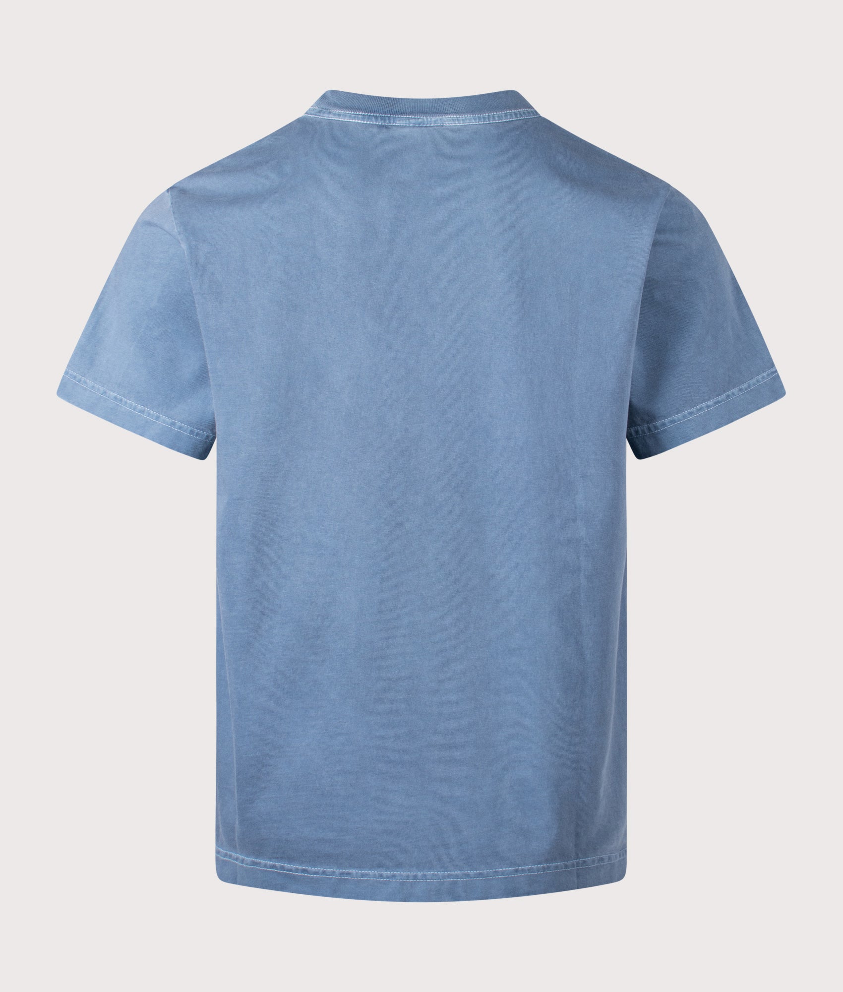 Services Works Pigment Dyed Trademark T-Shirt in Slate at EQVVS Menswear. Back shot.
