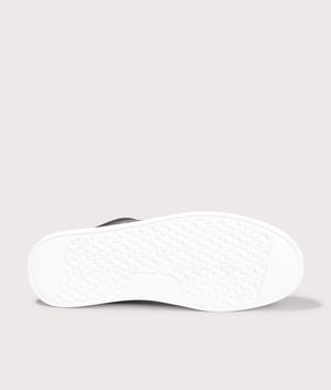 PS Paul Smith Leather Birch Trainers in Navy at EQVVS Menswear. Sole shot.