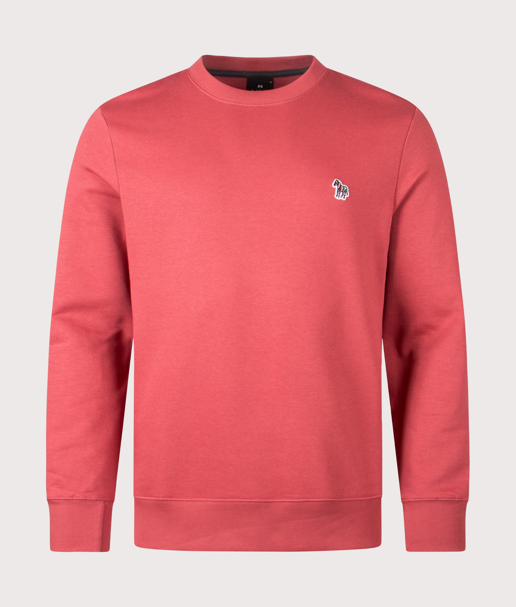 Zebra Logo Sweatshirt in Pink | 100% Organic Cotton | PS Paul Smith | EQVVS | Front shot 