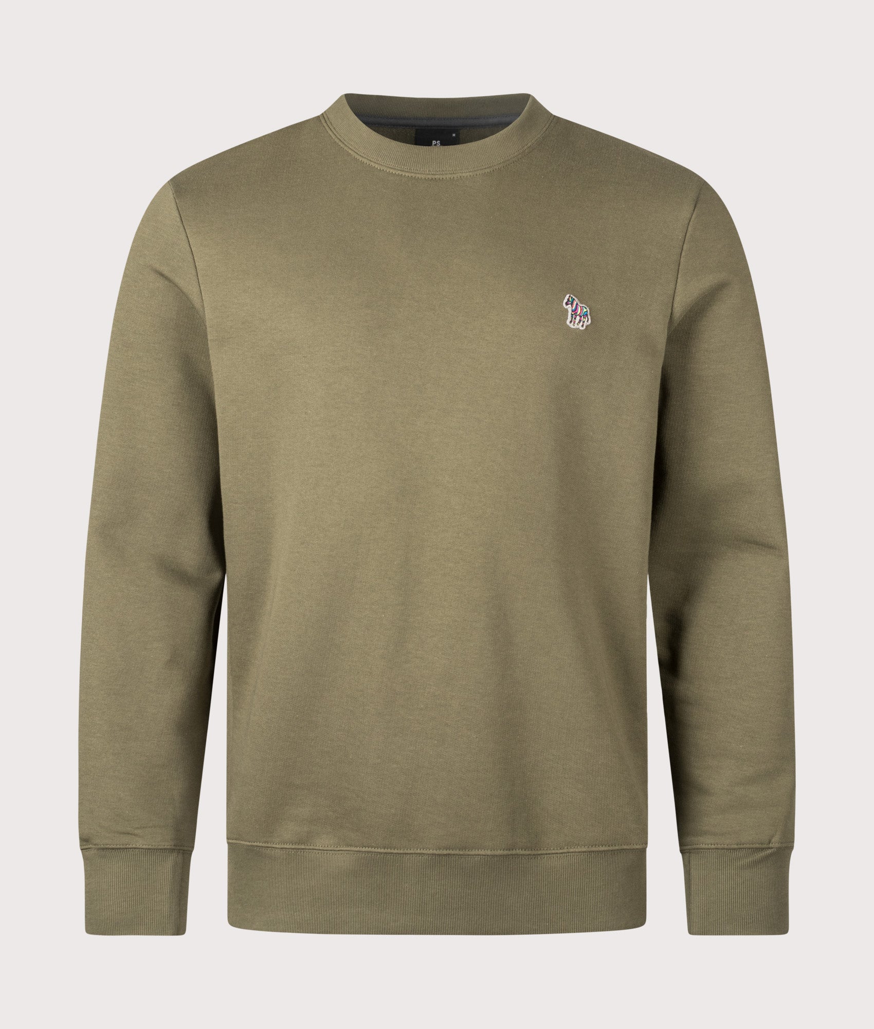 Zebra Logo Sweatshirt in Green | 100% Organic Cotton | PS Paul Smith | EQVVS | Front shot 