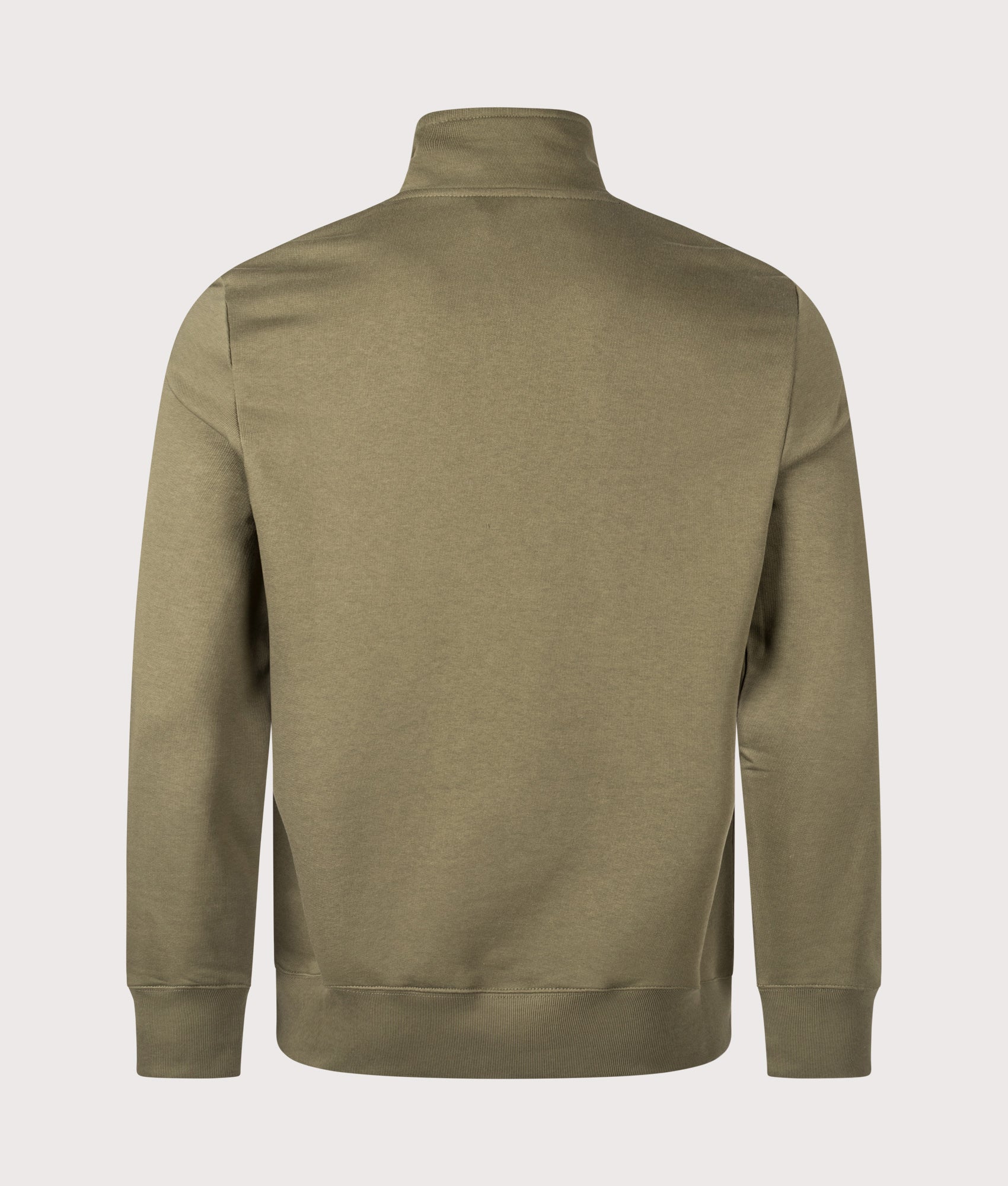 Quarter Zip Zebra Sweatshirt in Green | 100% Organic Cotton | PS Paul Smith | EQVVS | Back shot 