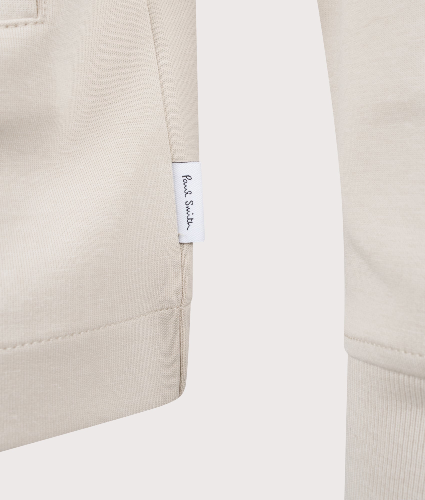 Double-Face Zip Through Sweatshirt in Grey | PS Paul Smith | EQVVS | Front detail shot 