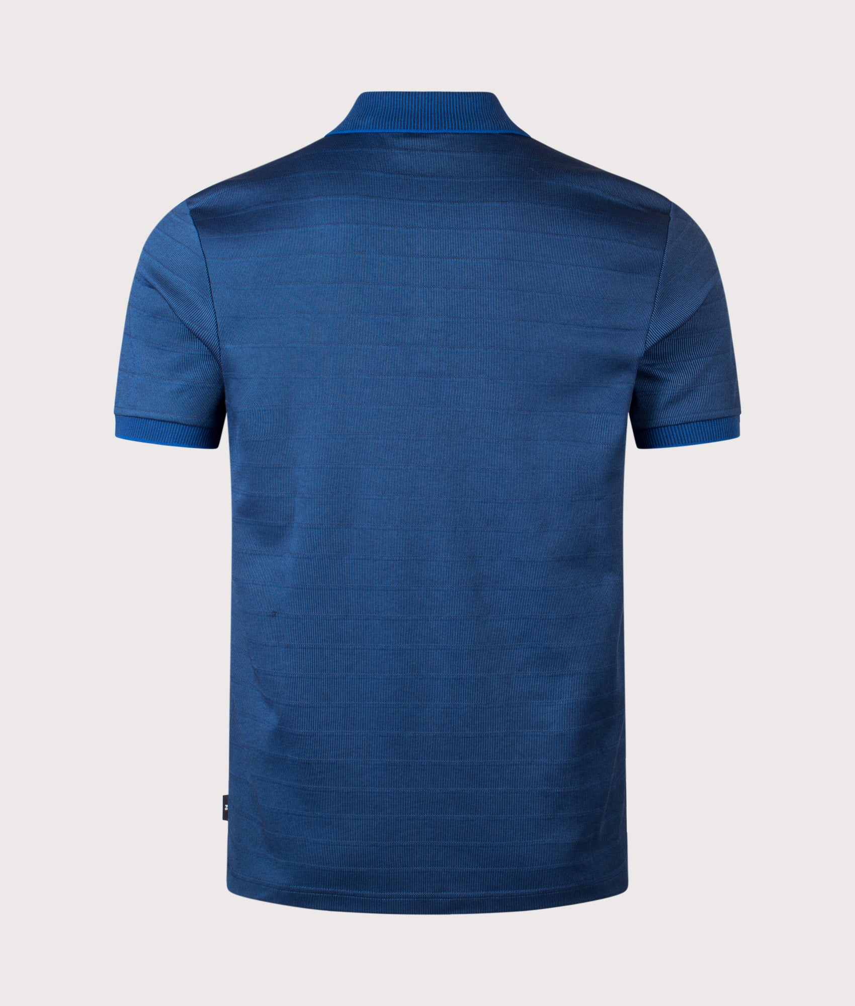 Textured Jacquard Polo Shirt in Blue | PS Paul Smith | EQVVS | Back shot 