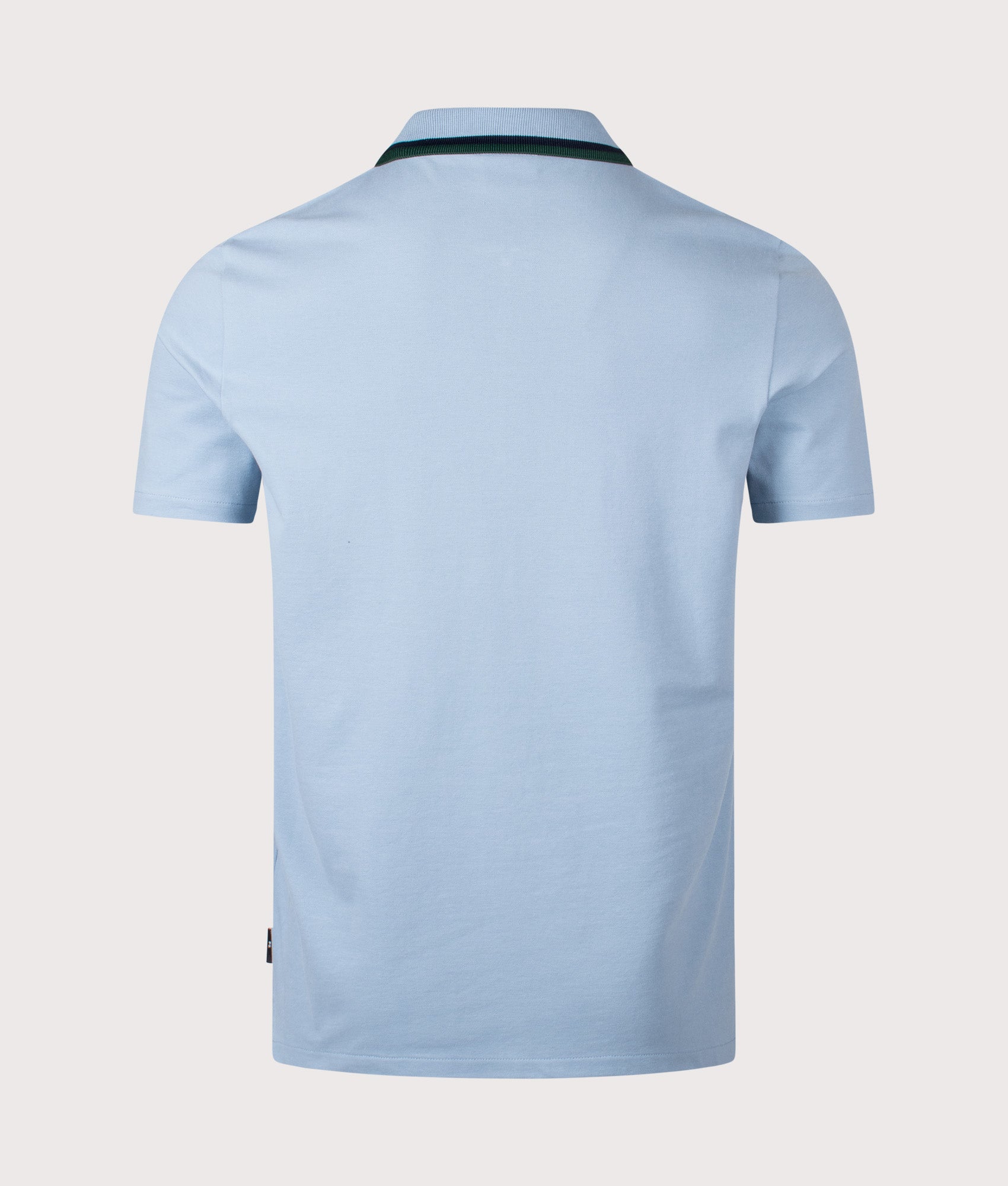 Quarter Zip Polo Shirt in Blue | 100% Organic Cotton | PS Paul Smith | EQVVS | Back shot 