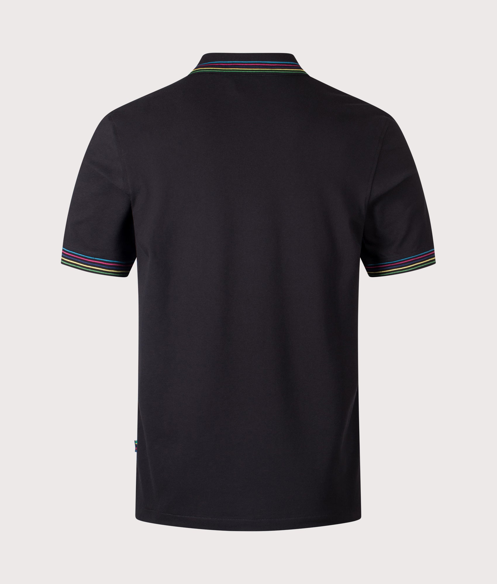 PS Paul Smith Polo Shirt in Black at EQVVS Menswear. Back shot.