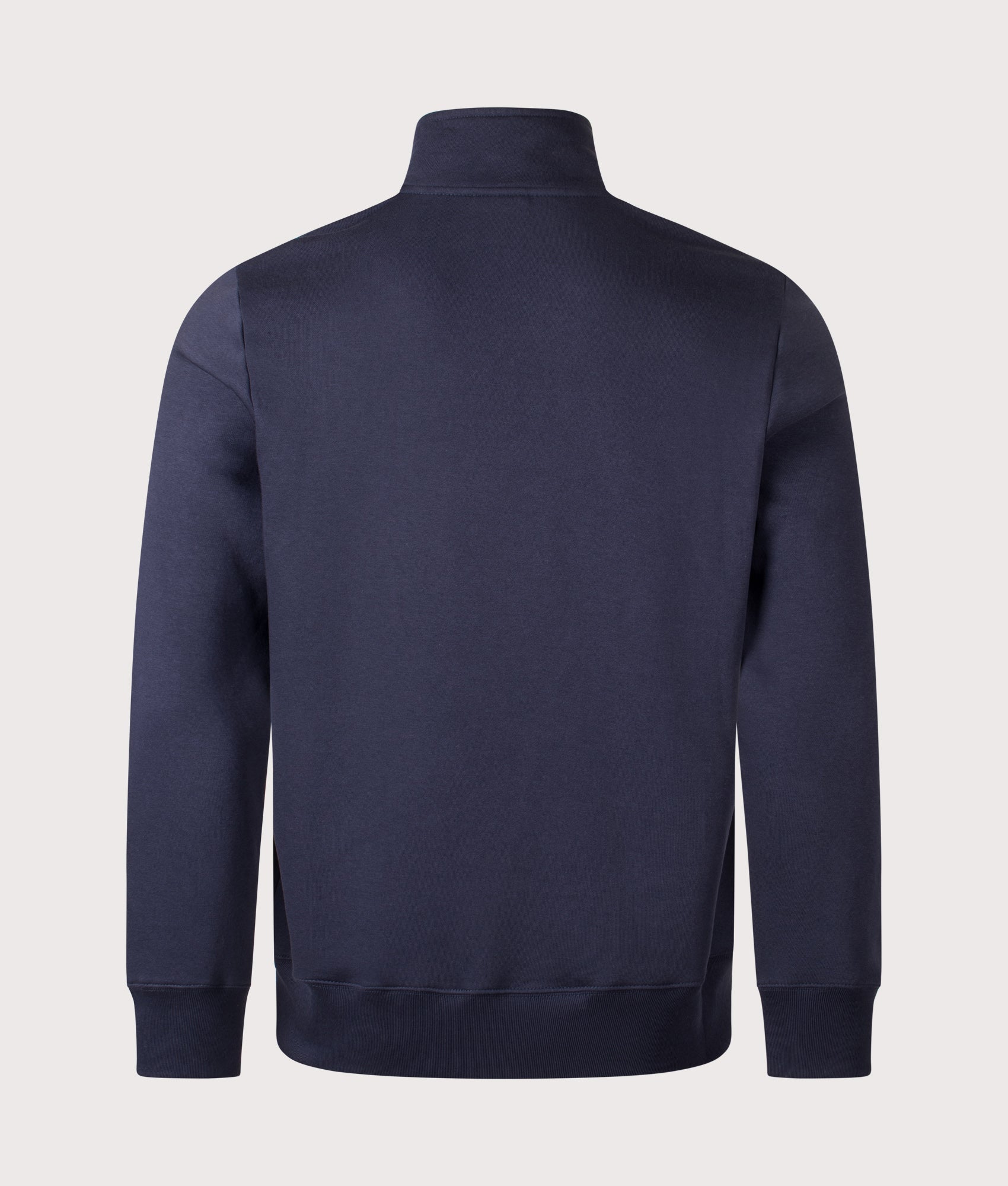Stitch Stripe Quarter Zip Sweatshirt in Blue | PS Paul Smith | EQVVS | Back shot 