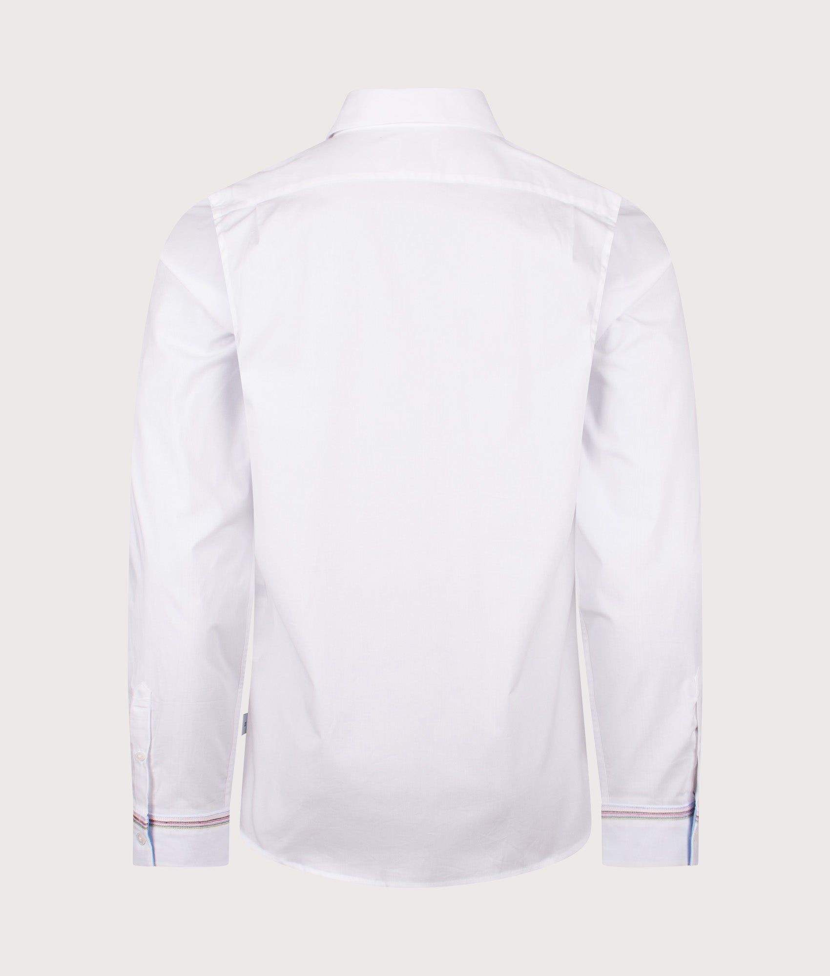 Slim Fit Embroidered Cuff Shirt in White | PS Paul Smith | EQVVS | Back shot 