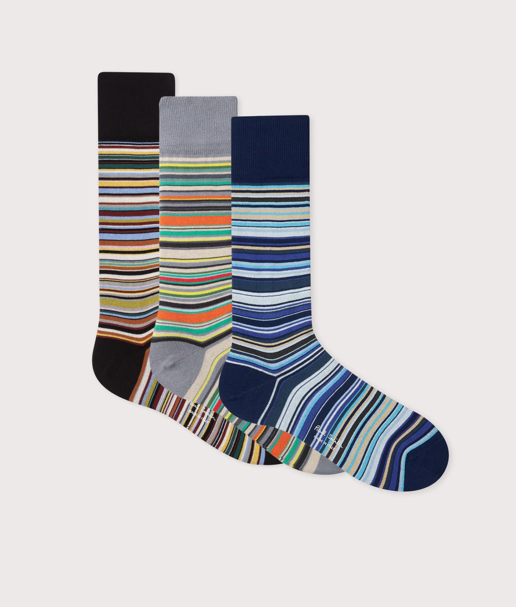 3 Pack Signature Cracker Socks in Multicolour | PS Paul Smith | EQVVS | Side shot 