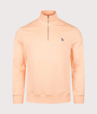 Quarter Zip Zebra Sweatshirt: 15D Orange 