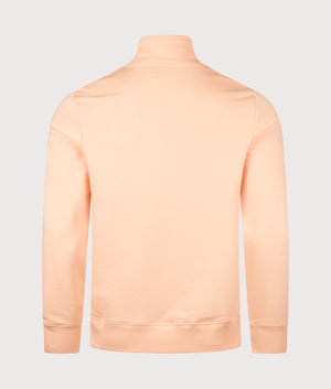 Regular Fit Quater Zip Zebra Sweatshirt in Orange | PS Paul Smith