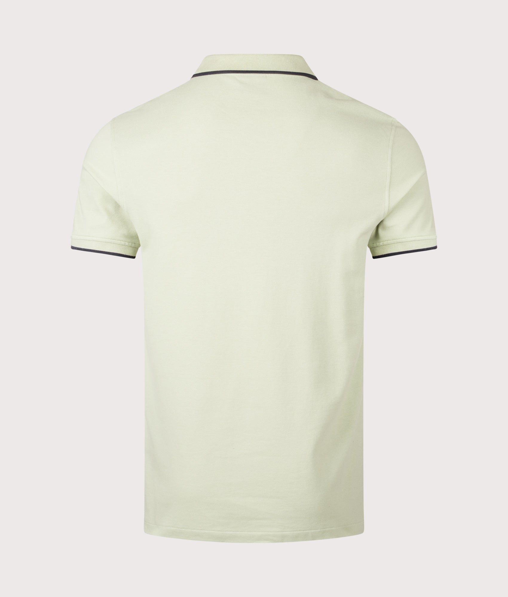 PS Paul Smith Slim Fit Zebra Polo Shirt in Green at EQVVS Menswear. Back shot.
