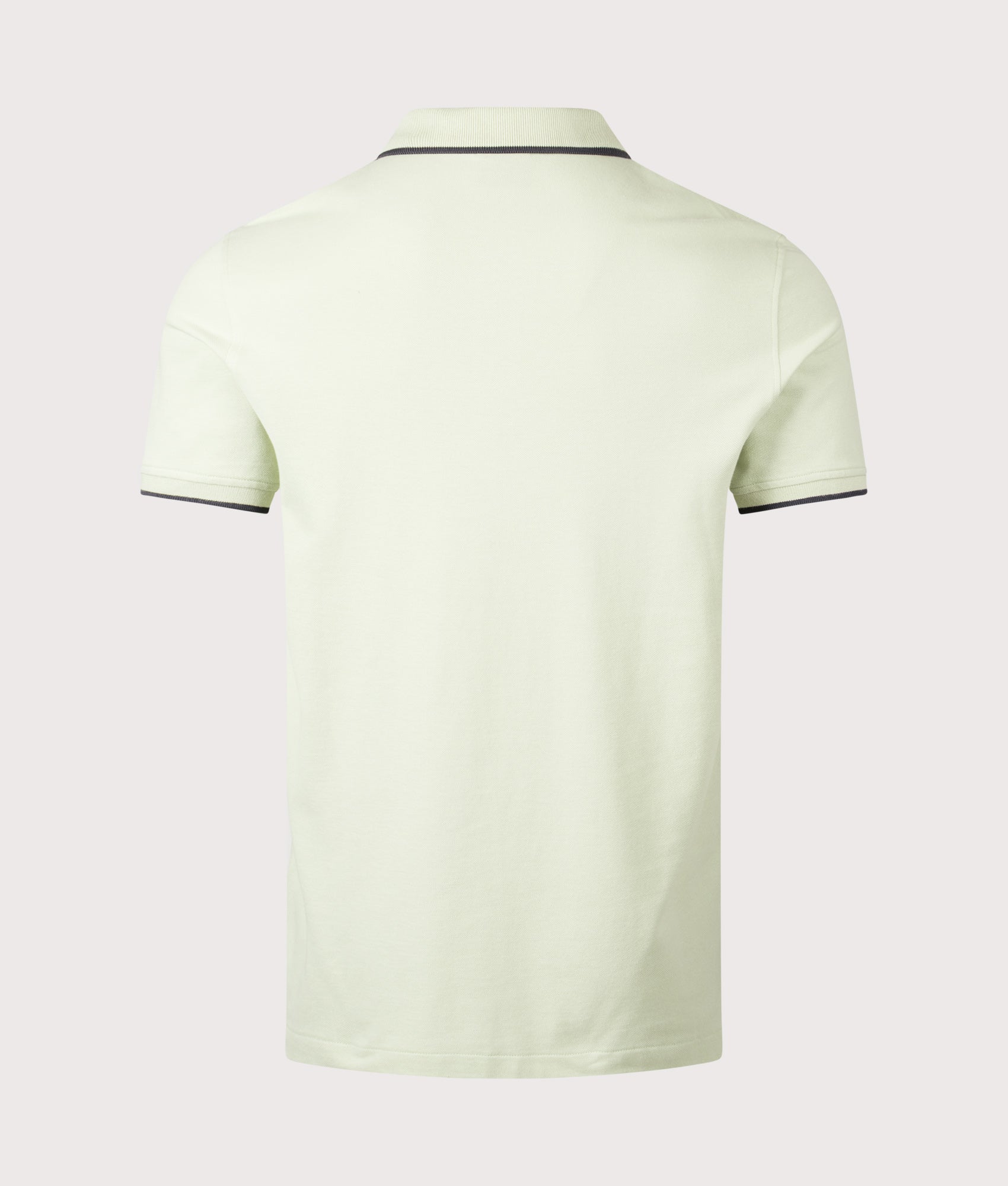 PS Paul Smith Zebra Badge Polo Shirt in Green at EQVVS Menswear. Back shot.