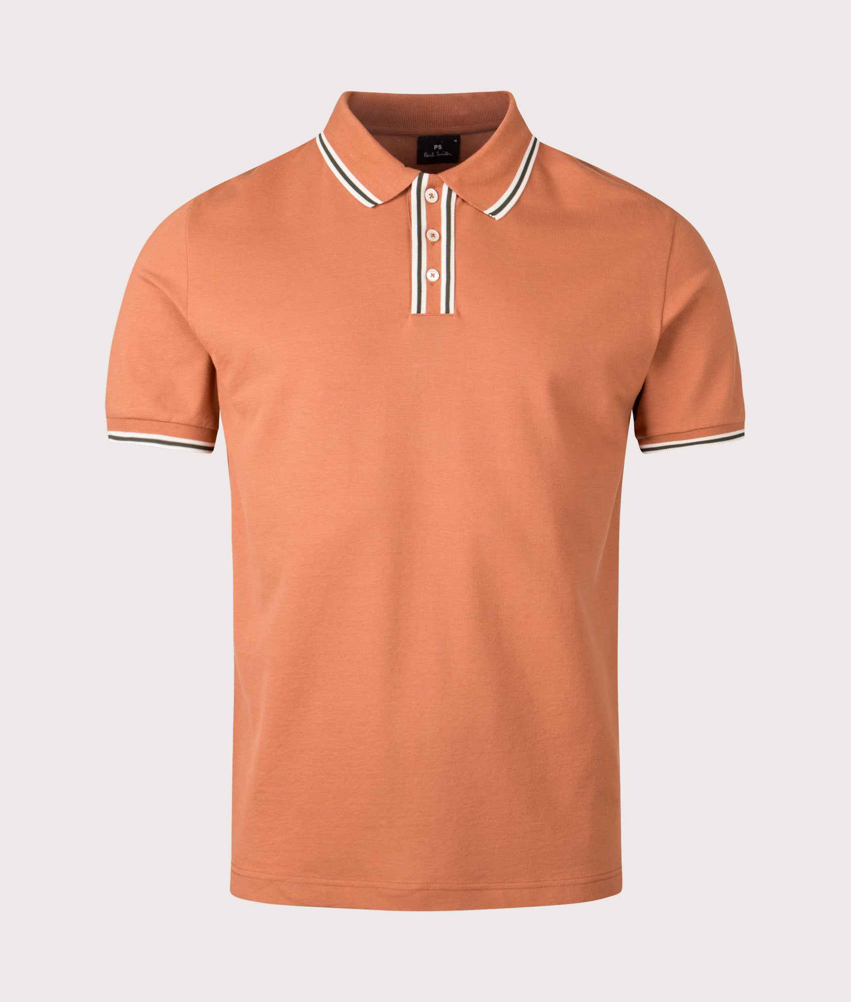 PS Paul Smith Polo Shirt in Red at EQVVS Menswear. Front shot.