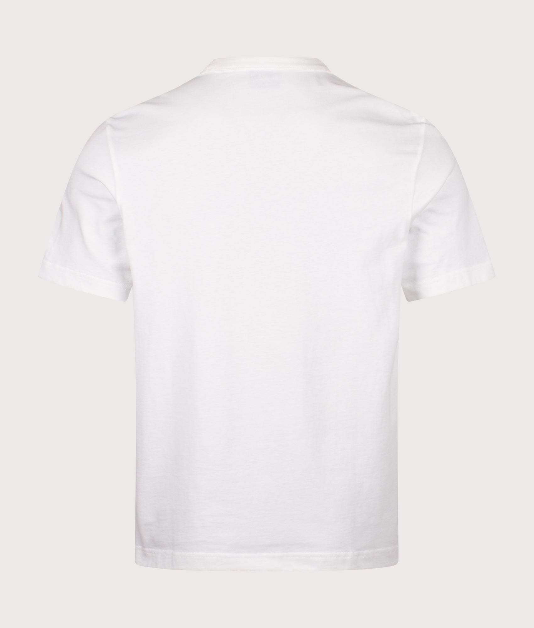 PS Paul Smith Striped T-Shirt in white at EQVVS Menswear. Back shot.